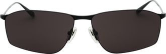 Balenciaga BB0413S Rectangular Metal Sunglasses - Black