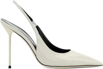 PARIS TEXAS 105mm Lidia slingback pumps - White