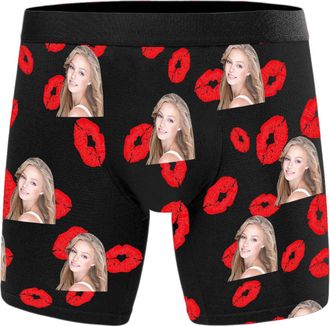 Generic Personalised Boxers For Men With Face Photo Mens Boxers Custom Funny Shorts for Men Underwear Personalised Gifts for Valentines, Anniversary, Birthday
