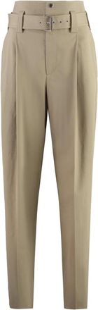 Bottega Veneta Dames, Broeken, Beige, Maat: XS Gabardine