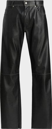 Maison Margiela Men & apos;s Faux-Leather Straight-Leg Pants