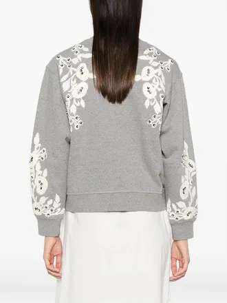 Sea New York Floral-Embroidered Sweatshirt - Gray