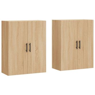 vidaXL Armario De Pared 2 Unidades Roble Sonoma 69,5x34x90 Cm Vidaxl