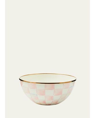 MacKenzie-Childs Rosy Check Enamel Everyday Bowl, Small