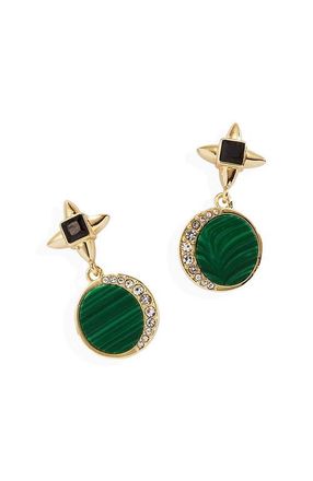 Alex and Ani Double Drop Earrings in Malachite at Nordstrom