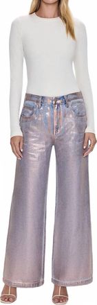 Pistola Denim Jadyn Tinsel Wide Leg Pants In Pink