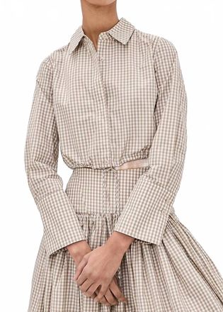 Alexis Mazi Top In Tan White