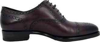 Tom Ford Tom Ford Wessex veterschoenen in bordeauxrood leer
