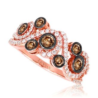 Le Vian Ladies Band Rings set in 14K Strawberry Gold