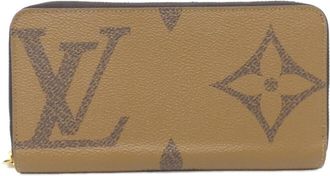 Louis Vuitton Beige Brown Brown Coated Canvas Long Wallet (Bi-Fold) (Pre-Owned)