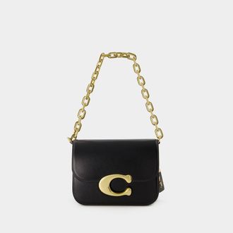 Coach Womens Idol Crossbody - - Leather - Black Calfskin - One Size