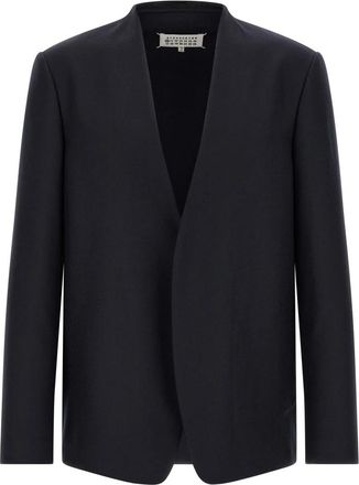 Maison Margiela Minimal Blazer - Heren - Blazers - Blauw - XL - Wol - Jassen
