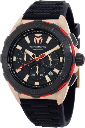 Technomarine Seven Seas Chronograph GMT Quartz Black Dial Mens Watch TM-725027