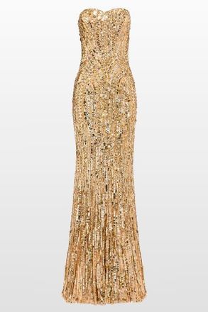 Jenny Packham Euphoria Sequin-Embellished Strapless Dress in Illusion at Nordstrom, Size 16 Uk