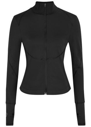 Stella McCartney Adidas X Stella Mccartney Training Logo Stretch-jersey Mid-layer Jacket - Black - S (UK8-10 / S)