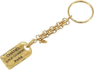 Chanel Pre-owned Metalen Sleutelhangers - Dames - Vintage Accessoires - Geel - ONE Size - Vintage