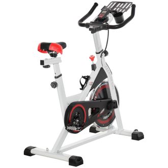 HOMCOM Homcom Cyclette Professionale Con Schermo Lcd Portabicchieri Volano 8kg Bianco
