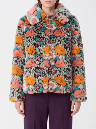 Farm Rio Fur Coat Woman color Multicolor