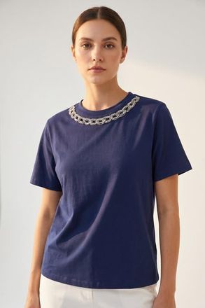 Exquise Harmony Jersey Tshirt in Navy at Nordstrom, Size Medium