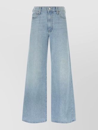 Mother denim high-rise wide-leg jeans