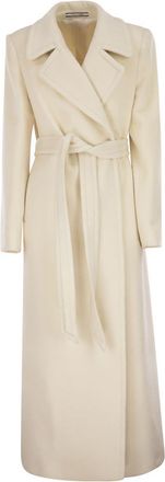 Tagliatore Womens Melody - Virgin Wool Coat - Ivory - Size EU 36 (Womens)