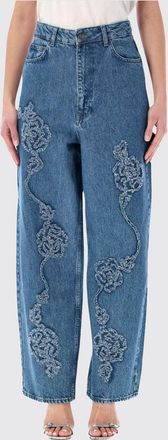 Rotate Jeans a gamba larga Rotate in denim con ricami