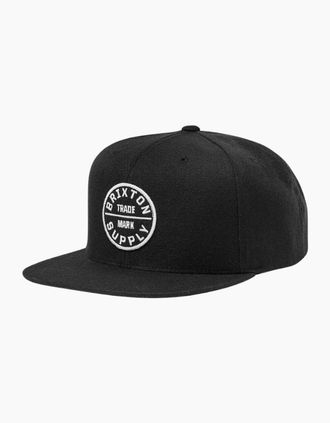 Brixton Mens Brixton Oath III Black Snapback - Size: ONE size