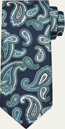 Brioni Mens Paisley Silk Tie