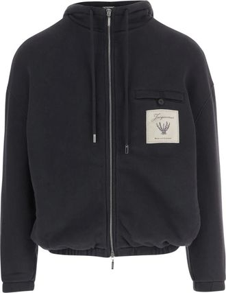 Jacquemus Zip-throughs, female, Blue, Size: XS Cotton Tournament Sweatshirt