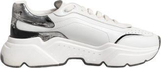 Dolce & Gabbana White Daymaster Leather Low Top Sneakers Mens Shoes (Pre-Owned)