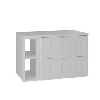 Petits Meubles Mueble bajo lavabo 80cm paneles de melamina y mdf blanco