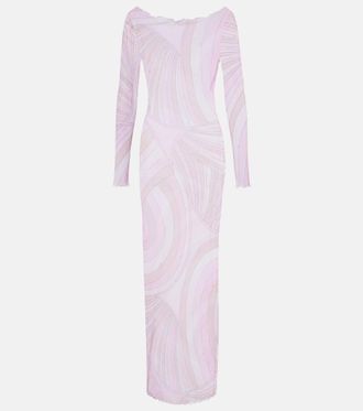 Pucci Iride sheer tulle maxi dress