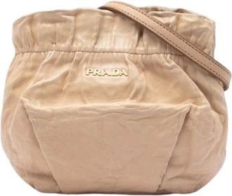 Prada Pre-owned Nappa Leather Bucket Bag - Pre-owned - Mujer - Beige - ONE SIZE