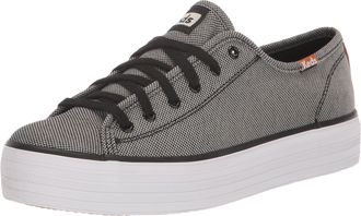 Keds Womens Triple Kick Canvas Sneaker, Black Ef, 4.5 UK