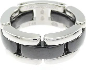 Chanel White Gold (18K) Ceramic Band Ring (Pre-Owned)