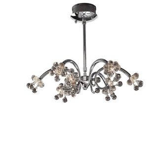 Netlighting Octavia Pendant 9 Light G4 Chrome Crystal NOT LED CFL Compatible in Grey