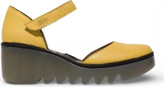 FLY London Leather Wedge Sandals Bright Casual Leather Heel Sandals