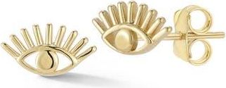 Ember Fine Jewelry 14K Evil Eye Stud Earrings in Gold at Nordstrom Rack