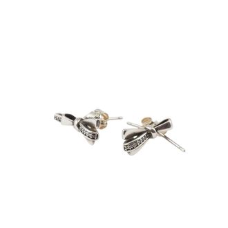 Pandora Orecchini a Bottone Fiocco Brillante - - Accessories - Donna - Grigio - ONE SIZE