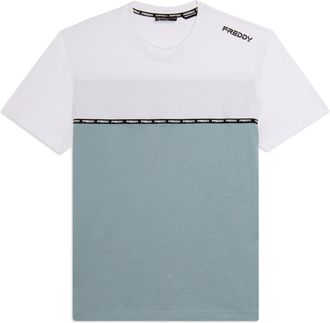 Freddy T-shirt colour block con inserto logato