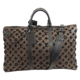 Louis Vuitton Black Brown Monogram Boston Bag (Pre-Owned)