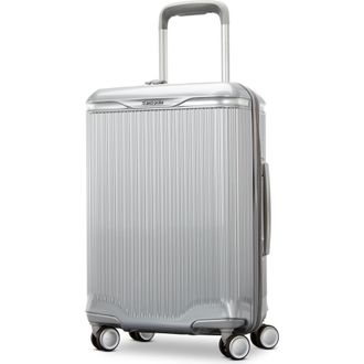 Samsonite Silhouette 18 Hardside Expandable 21 Carry On Spinner in Metallic Silver at Nordstrom