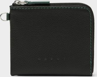 Marni Mens Zippered-closure leather wallet