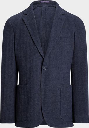Ralph Lauren Purple Label Mens Hadley Hand-Tailored Herringbone Jacket