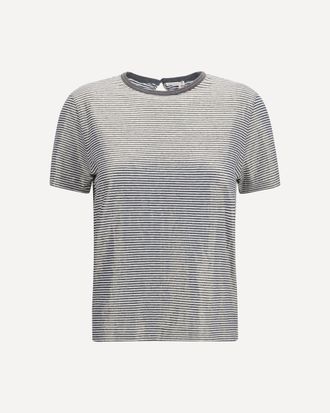 Brunello Cucinelli Striped short-sleeve crewneck T-shirt Female XL
