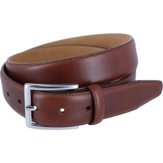 Trafalgar Store Orion Smooth Calfskin 35mm Dress Belt in Brown at Nordstrom, Size 32