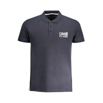 Cavalli Blu Cotton Men Mens Polo