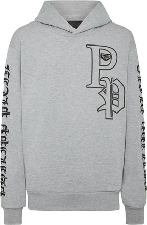 Philipp Plein Heren, Sweatshirts & Hoodies, Grijs, Maat: XL Katoen