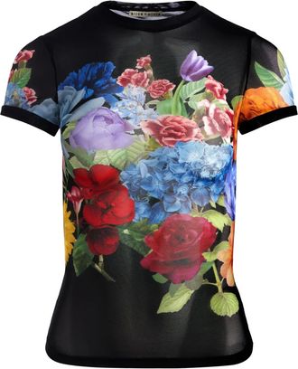 Alice & Olivia Tess t-shirt - women - Polyester/Elastane - M - Black