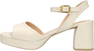 Unisa NEY Sandalen - Dames - Sandalen met hakken - Beige - 40 EU - Leer - Schoenen
